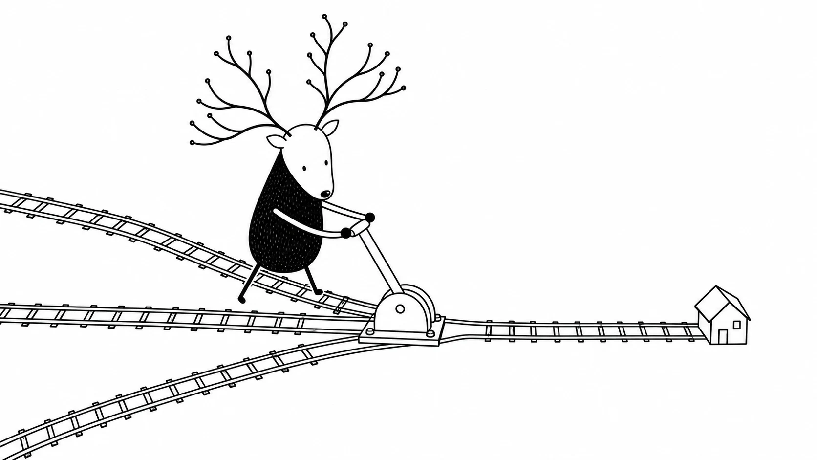 White-Face Xiaolu controls a routing switch joining several independent paths.