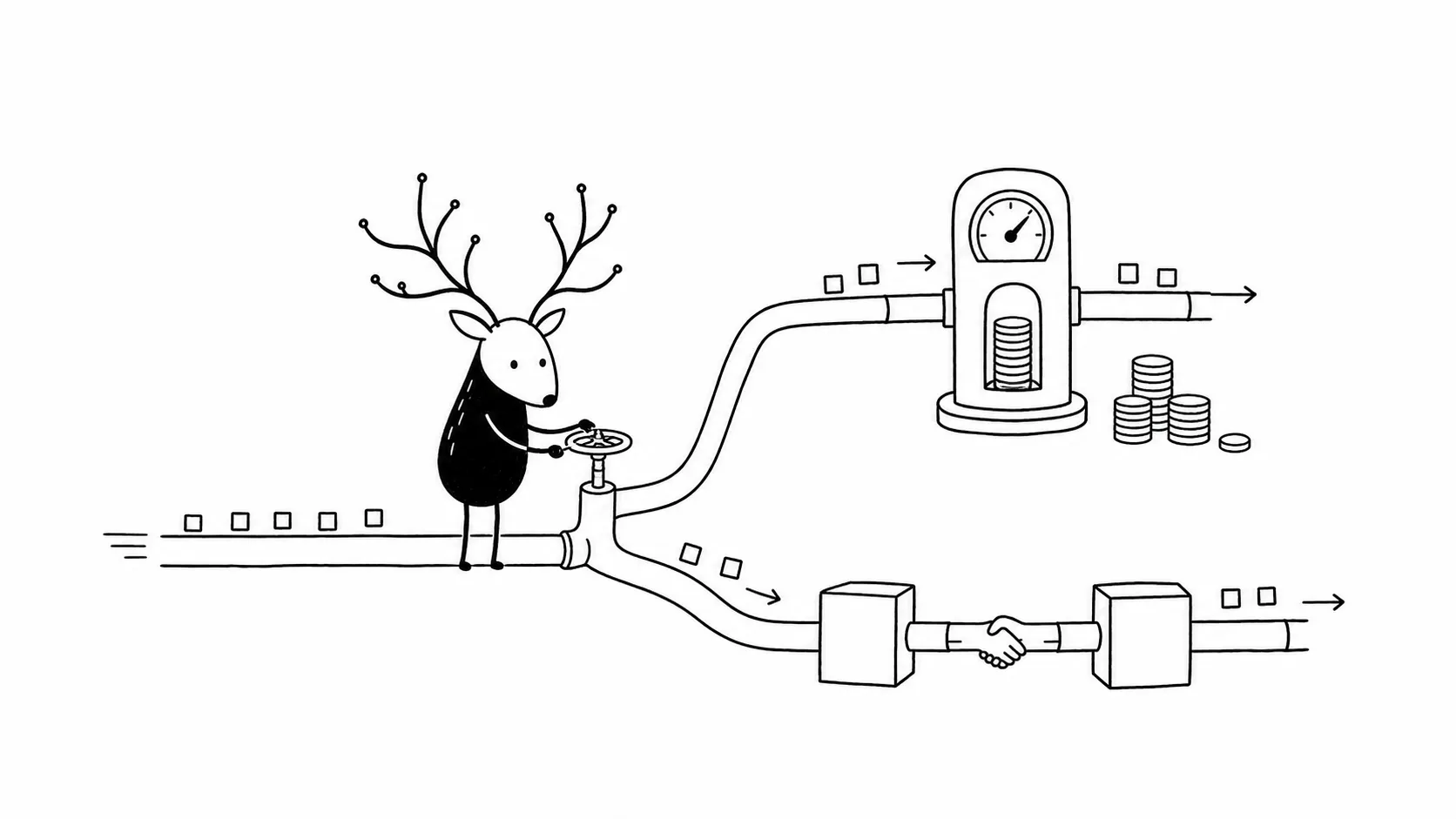 White-Face Xiaolu turns a routing valve away from a metered transit path and toward a direct peering bridge.