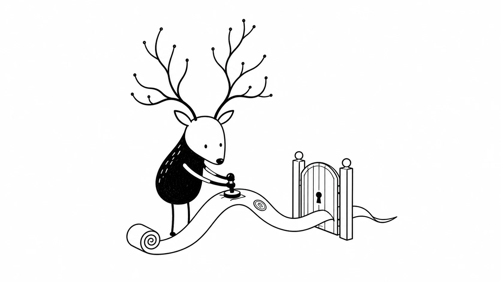 White-Face Xiaolu authorizing a route ribbon with a seal before it passes through a secure gate.