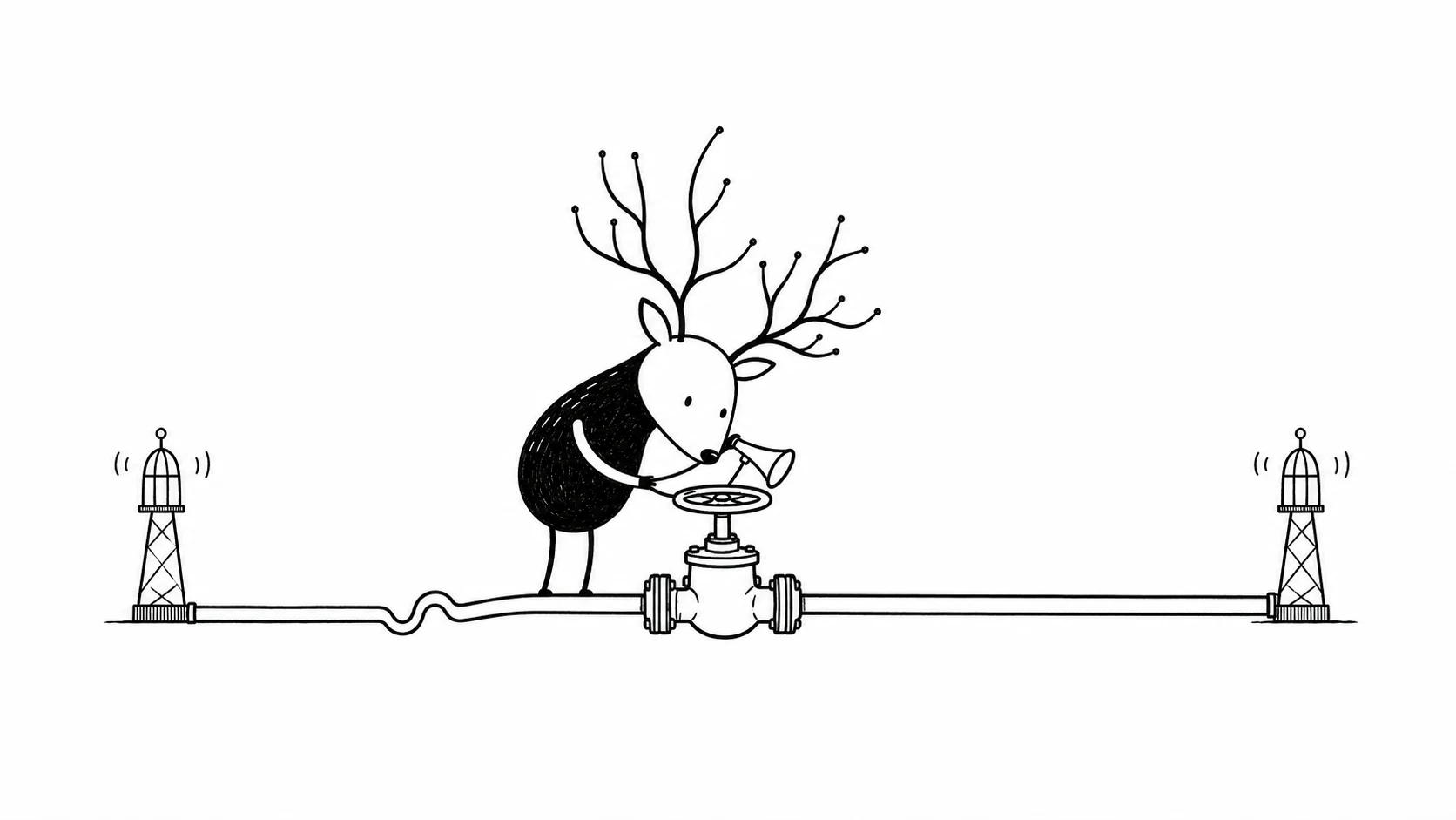 White-Face Xiaolu monitoring a two-way routing valve connected to two independent upstream paths.